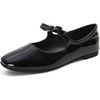 image:imageHee grand Leather Mary Jane Shoes for Women Dressy Square Toe Ballet Flats with Strap Comfortable Walking Shoes Soft Leather Dress Shoes249patent Leather Black