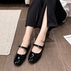image:imageHee grand Leather Mary Jane Shoes for Women Dressy Square Toe Ballet Flats with Strap Comfortable Walking Shoes Soft Leather Dress Shoes249patent Leather Black