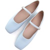 image:imageHee grand Leather Mary Jane Shoes for Women Dressy Square Toe Ballet Flats with Strap Comfortable Walking Shoes Soft Leather Dress Shoes462light Blue