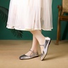image:imageHee grand Leather Mary Jane Shoes for Women Dressy Square Toe Ballet Flats with Strap Comfortable Walking Shoes Soft Leather Dress Shoes462silver