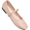 image:imageHee grand Leather Mary Jane Shoes for Women Dressy Square Toe Ballet Flats with Strap Comfortable Walking Shoes Soft Leather Dress Shoes484apricot