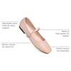 image:imageHee grand Leather Mary Jane Shoes for Women Dressy Square Toe Ballet Flats with Strap Comfortable Walking Shoes Soft Leather Dress Shoes484apricot