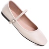 image:imageHee grand Leather Mary Jane Shoes for Women Dressy Square Toe Ballet Flats with Strap Comfortable Walking Shoes Soft Leather Dress Shoes484beige
