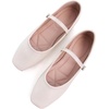 image:imageHee grand Leather Mary Jane Shoes for Women Dressy Square Toe Ballet Flats with Strap Comfortable Walking Shoes Soft Leather Dress Shoes484beige