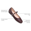 image:imageHee grand Leather Mary Jane Shoes for Women Dressy Square Toe Ballet Flats with Strap Comfortable Walking Shoes Soft Leather Dress Shoes484coffee