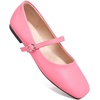 image:imageHee grand Leather Mary Jane Shoes for Women Dressy Square Toe Ballet Flats with Strap Comfortable Walking Shoes Soft Leather Dress Shoes484pink