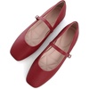 image:imageHee grand Leather Mary Jane Shoes for Women Dressy Square Toe Ballet Flats with Strap Comfortable Walking Shoes Soft Leather Dress Shoes484red