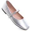 image:imageHee grand Leather Mary Jane Shoes for Women Dressy Square Toe Ballet Flats with Strap Comfortable Walking Shoes Soft Leather Dress Shoes484silver