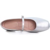 image:imageHee grand Leather Mary Jane Shoes for Women Dressy Square Toe Ballet Flats with Strap Comfortable Walking Shoes Soft Leather Dress Shoes484silver