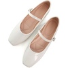 image:imageHee grand Leather Mary Jane Shoes for Women Dressy Square Toe Ballet Flats with Strap Comfortable Walking Shoes Soft Leather Dress Shoes485beige