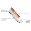 image:imageHee grand Leather Mary Jane Shoes for Women Dressy Square Toe Ballet Flats with Strap Comfortable Walking Shoes Soft Leather Dress Shoes485black