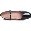 image:imageHee grand Leather Mary Jane Shoes for Women Dressy Square Toe Ballet Flats with Strap Comfortable Walking Shoes Soft Leather Dress Shoes485black