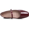 image:imageHee grand Leather Mary Jane Shoes for Women Dressy Square Toe Ballet Flats with Strap Comfortable Walking Shoes Soft Leather Dress Shoes485red