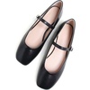 image:imageHee grand Leather Mary Jane Shoes for Women Dressy Square Toe Ballet Flats with Strap Comfortable Walking Shoes Soft Leather Dress Shoes757black
