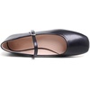 image:imageHee grand Leather Mary Jane Shoes for Women Dressy Square Toe Ballet Flats with Strap Comfortable Walking Shoes Soft Leather Dress Shoes757black