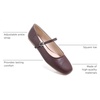 image:imageHee grand Leather Mary Jane Shoes for Women Dressy Square Toe Ballet Flats with Strap Comfortable Walking Shoes Soft Leather Dress Shoes757brown