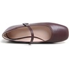 image:imageHee grand Leather Mary Jane Shoes for Women Dressy Square Toe Ballet Flats with Strap Comfortable Walking Shoes Soft Leather Dress Shoes757brown