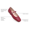 image:imageHee grand Leather Mary Jane Shoes for Women Dressy Square Toe Ballet Flats with Strap Comfortable Walking Shoes Soft Leather Dress Shoes757dark Red