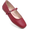image:imageHee grand Leather Mary Jane Shoes for Women Dressy Square Toe Ballet Flats with Strap Comfortable Walking Shoes Soft Leather Dress Shoes757dark Red