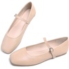 image:imageHee grand Leather Mary Jane Shoes for Women Dressy Square Toe Ballet Flats with Strap Comfortable Walking Shoes Soft Leather Dress Shoes757khaki