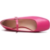 image:imageHee grand Leather Mary Jane Shoes for Women Dressy Square Toe Ballet Flats with Strap Comfortable Walking Shoes Soft Leather Dress Shoes757rose Red