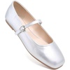 image:imageHee grand Leather Mary Jane Shoes for Women Dressy Square Toe Ballet Flats with Strap Comfortable Walking Shoes Soft Leather Dress Shoes757silver