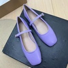 image:imageHee grand Leather Mary Jane Shoes for Women Dressy Square Toe Ballet Flats with Strap Comfortable Walking Shoes Soft Leather Dress Shoes757violet