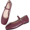 image:imageHee grand Leather Mary Jane Shoes for Women Dressy Square Toe Ballet Flats with Strap Comfortable Walking Shoes Soft Leather Dress Shoes757wine Red