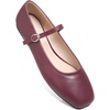 image:imageHee grand Leather Mary Jane Shoes for Women Dressy Square Toe Ballet Flats with Strap Comfortable Walking Shoes Soft Leather Dress Shoes757wine Red
