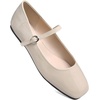 image:imageHee grand Leather Mary Jane Shoes for Women Dressy Square Toe Ballet Flats with Strap Comfortable Walking Shoes Soft Leather Dress Shoes758apricot