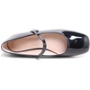 image:imageHee grand Leather Mary Jane Shoes for Women Dressy Square Toe Ballet Flats with Strap Comfortable Walking Shoes Soft Leather Dress Shoes758black