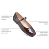 image:imageHee grand Leather Mary Jane Shoes for Women Dressy Square Toe Ballet Flats with Strap Comfortable Walking Shoes Soft Leather Dress Shoes758dark Brown