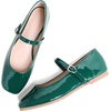 image:imageHee grand Leather Mary Jane Shoes for Women Dressy Square Toe Ballet Flats with Strap Comfortable Walking Shoes Soft Leather Dress Shoes758green