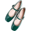 image:imageHee grand Leather Mary Jane Shoes for Women Dressy Square Toe Ballet Flats with Strap Comfortable Walking Shoes Soft Leather Dress Shoes758green