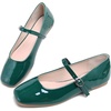 image:imageHee grand Leather Mary Jane Shoes for Women Dressy Square Toe Ballet Flats with Strap Comfortable Walking Shoes Soft Leather Dress Shoes758green