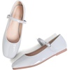image:imageHee grand Leather Mary Jane Shoes for Women Dressy Square Toe Ballet Flats with Strap Comfortable Walking Shoes Soft Leather Dress Shoes758grey