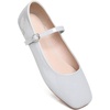 image:imageHee grand Leather Mary Jane Shoes for Women Dressy Square Toe Ballet Flats with Strap Comfortable Walking Shoes Soft Leather Dress Shoes758grey