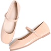 image:imageHee grand Leather Mary Jane Shoes for Women Dressy Square Toe Ballet Flats with Strap Comfortable Walking Shoes Soft Leather Dress Shoes758khaki