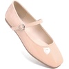 image:imageHee grand Leather Mary Jane Shoes for Women Dressy Square Toe Ballet Flats with Strap Comfortable Walking Shoes Soft Leather Dress Shoes758khaki