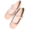 image:imageHee grand Leather Mary Jane Shoes for Women Dressy Square Toe Ballet Flats with Strap Comfortable Walking Shoes Soft Leather Dress Shoes758khaki