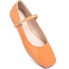 image:imageHee grand Leather Mary Jane Shoes for Women Dressy Square Toe Ballet Flats with Strap Comfortable Walking Shoes Soft Leather Dress Shoes758orange