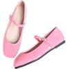 image:imageHee grand Leather Mary Jane Shoes for Women Dressy Square Toe Ballet Flats with Strap Comfortable Walking Shoes Soft Leather Dress Shoes758peach Red
