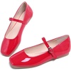 image:imageHee grand Leather Mary Jane Shoes for Women Dressy Square Toe Ballet Flats with Strap Comfortable Walking Shoes Soft Leather Dress Shoes758red