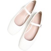 image:imageHee grand Leather Mary Jane Shoes for Women Dressy Square Toe Ballet Flats with Strap Comfortable Walking Shoes Soft Leather Dress Shoes758white