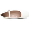 image:imageHee grand Leather Mary Jane Shoes for Women Dressy Square Toe Ballet Flats with Strap Comfortable Walking Shoes Soft Leather Dress Shoes758white