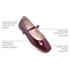 image:imageHee grand Leather Mary Jane Shoes for Women Dressy Square Toe Ballet Flats with Strap Comfortable Walking Shoes Soft Leather Dress Shoes758wine Red