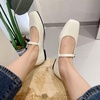 image:imageHee grand Leather Mary Jane Shoes for Women Dressy Square Toe Ballet Flats with Strap Comfortable Walking Shoes Soft Leather Dress Shoes904beige