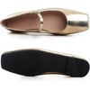 image:imageHee grand Leather Mary Jane Shoes for Women Dressy Square Toe Ballet Flats with Strap Comfortable Walking Shoes Soft Leather Dress Shoes904gold