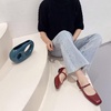 image:imageHee grand Leather Mary Jane Shoes for Women Dressy Square Toe Ballet Flats with Strap Comfortable Walking Shoes Soft Leather Dress Shoes904red