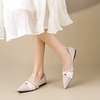 image:imageHee grand Pointed Toe Shallow Flats for Women Elegant Pearl Rhinestone Dressy Shoes Lightweight Faux Suede Ballet Shoes457apricot